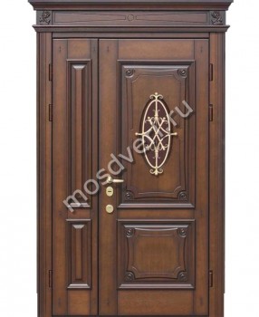 Двустворчатая дверь с кованым элементом - купить от производителя Мосдвери Двустворчатая дверь с кованым элементом