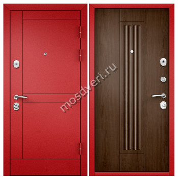 Красная входная дверь в квартиру KVD-07 - купить от производителя Мосдвери Красная входная дверь в квартиру KVD-07