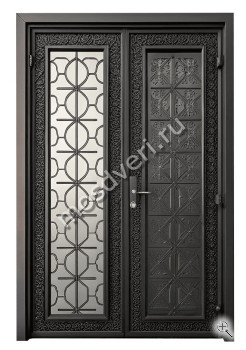 Дверь МДФ с терморазрывом в коттедж со стеклом - купить от производителя Мосдвери Дверь МДФ с терморазрывом в коттедж со стеклом