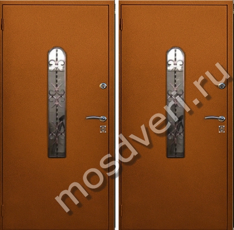 Дверь с порошковым напылением и ковкой с 2-х сторон - купить от производителя Мосдвери Дверь с порошковым напылением и ковкой с 2-х сторон